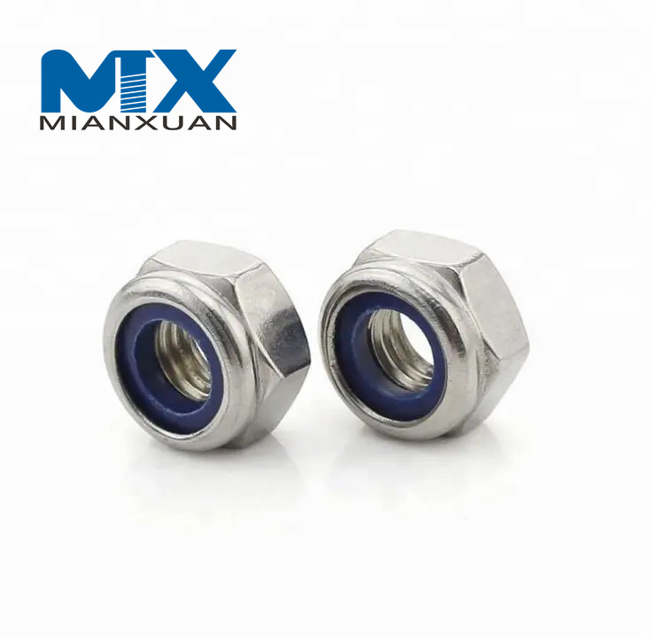 Нейлоновая вставка, шестигранные плавающие стопорные гайки с нейлоновым замком