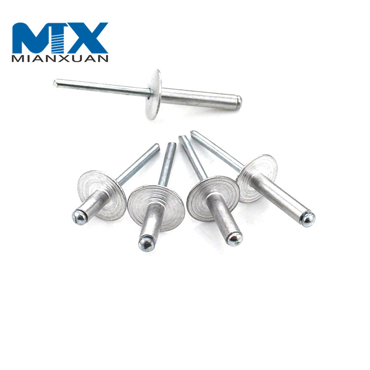 DIN7337 Алюминиевая стальная плоская поп-заклепка Герметичная глухая заклепка с закрытым концом