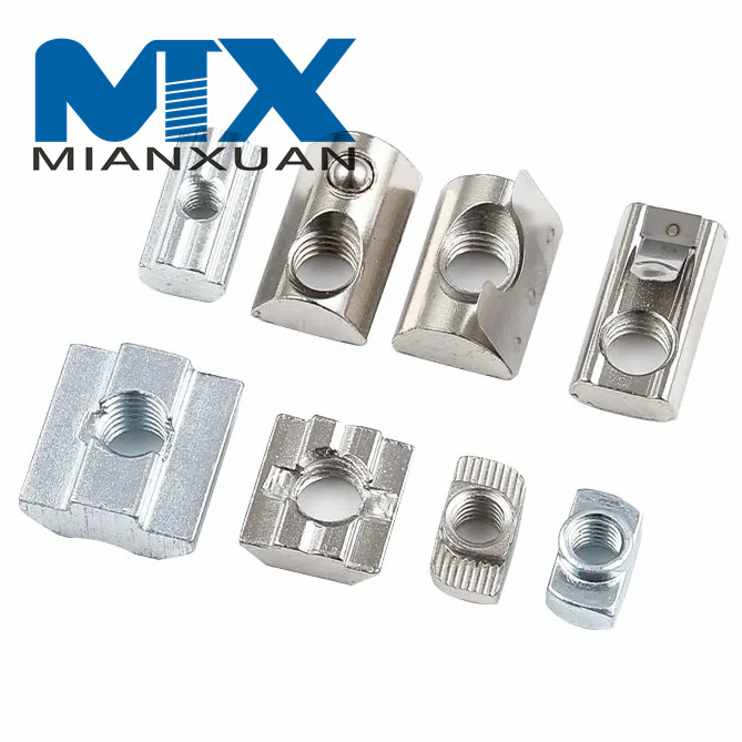 Алюминиевый профиль из нержавеющей стали, ударная гайка 1/4-20 T