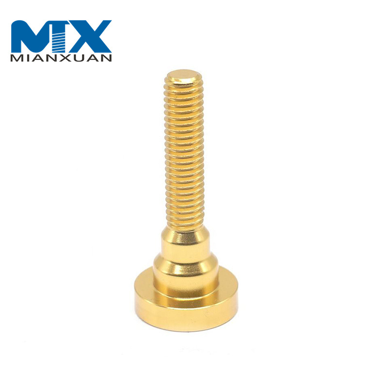 Прецизионный алюминиевый ступенчатый винт с ЧПУ. Алюминиевый ступенчатый винт с буртиком для велосипеда.