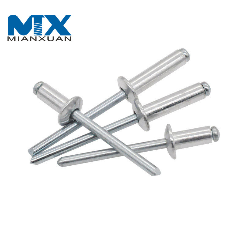 Цветная алюминиевая заклепка открытого типа с плоской головкой DIN7337