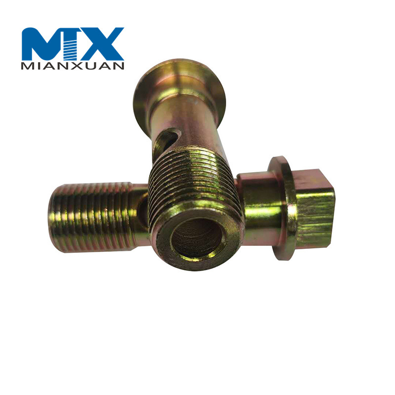 M18*1,5 DIN7643 Штуцер банджо из углеродистой стали с двумя отверстиями и болтом банджо