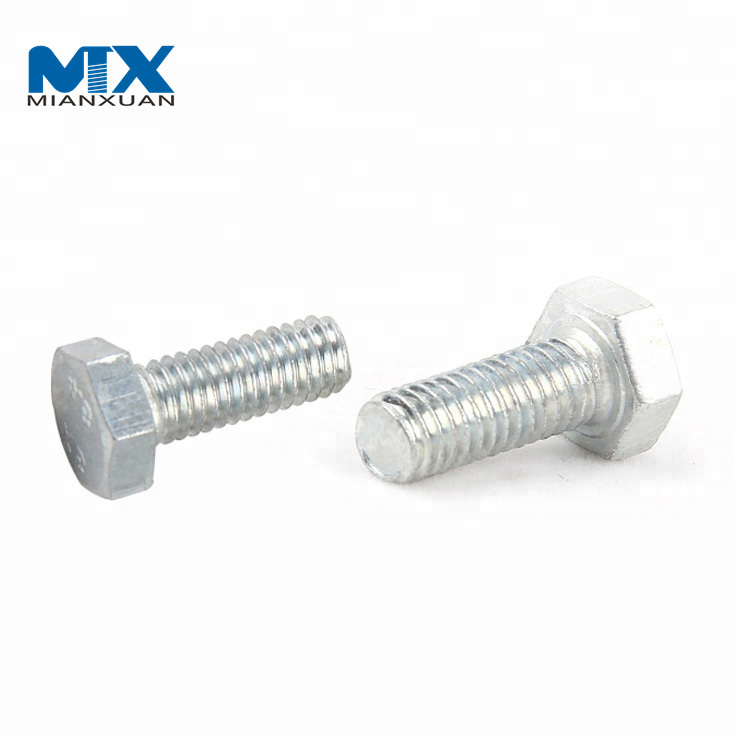 Поставщик фабрики крепежа Китай DIN 933 из углеродистой стали с шестигранной гайкой