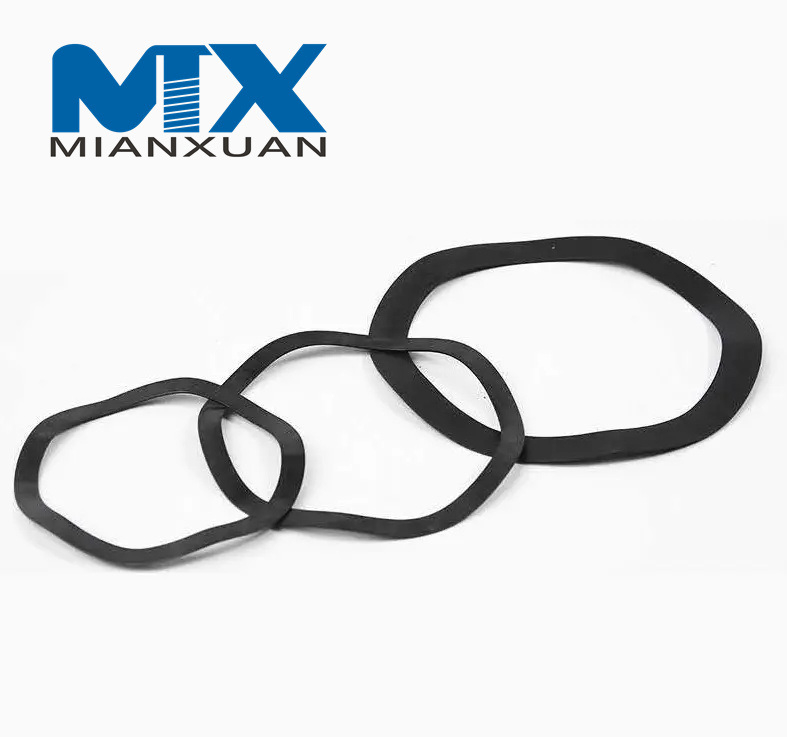 Волновая шайба из пружинной стали с черным окислением