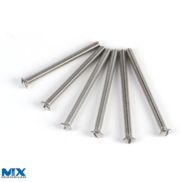 Винты с потайной головкой и шлицем