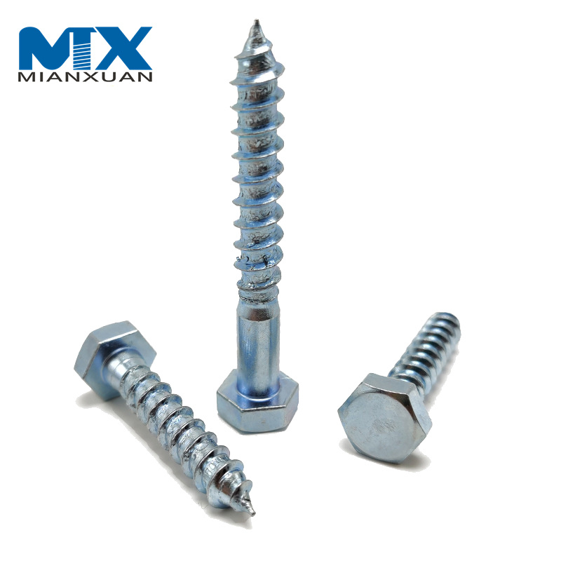 Винт с шестигранной головкой DIN571 Мебельный винт Винты с шестигранной головкой и полурезьбой