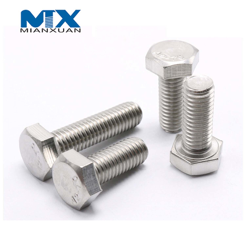 ASME B18.2.1 Болт с шестигранной головкой, стандартный производитель A2 A4 18-8 из нержавеющей стали
