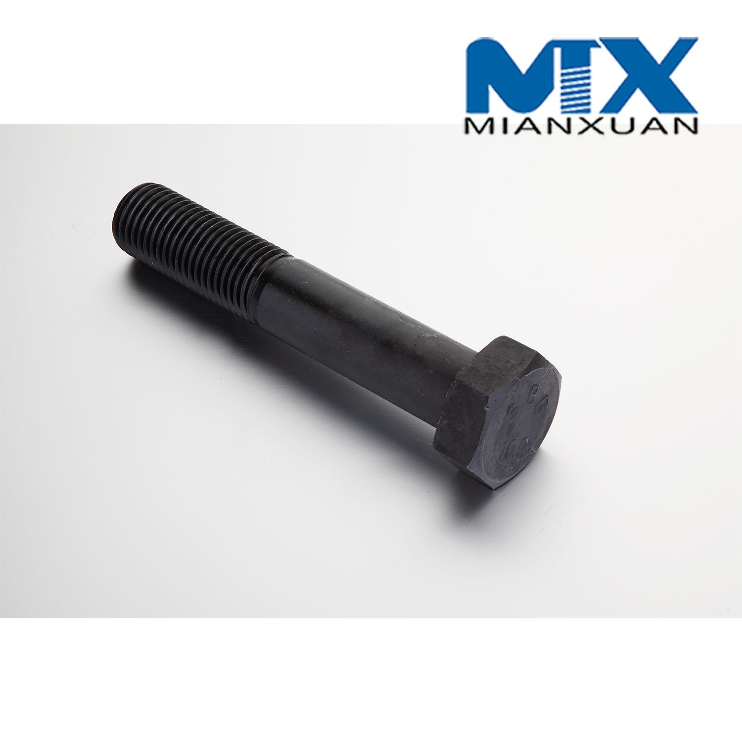 Болт с шестигранной головкой DIN931, стандартный производитель из углеродистой стали, черный цинк, простой