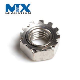 Контргайка К-образная гайка с шестигранной головкой, стандартный производитель из нержавеющей стали A2 A4 18-8