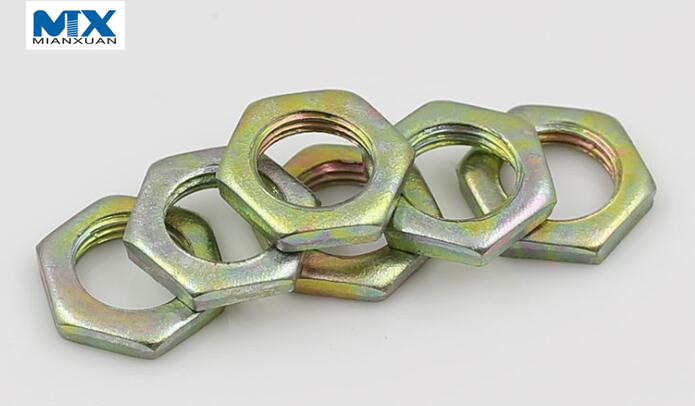 Тонкие шестигранные гайки дюймовой серии