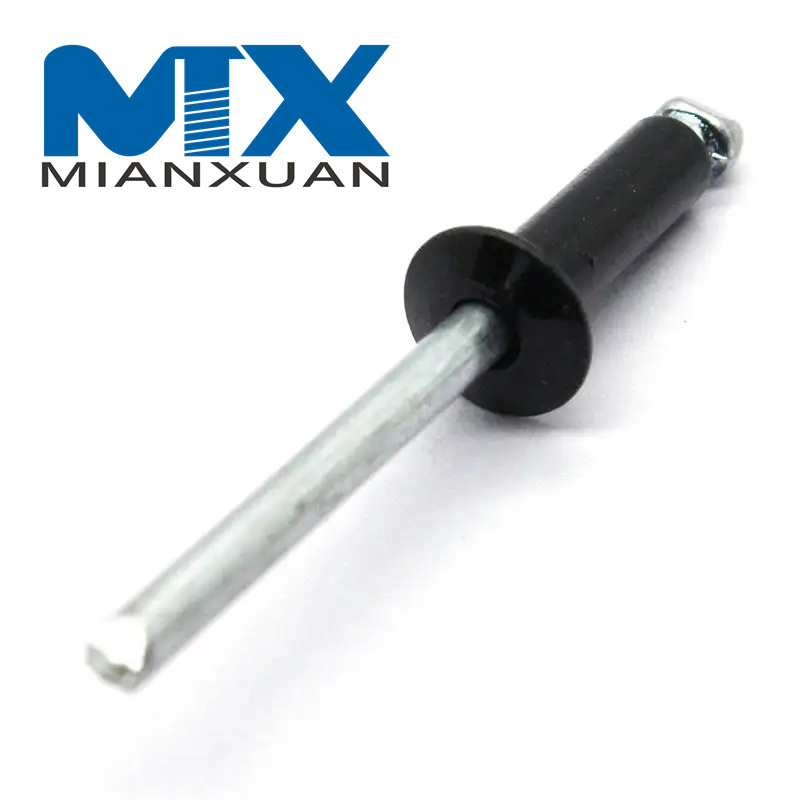 Кнопочный гвоздь открытого типа, стальная оправка, алюминиевая потайная заклепка