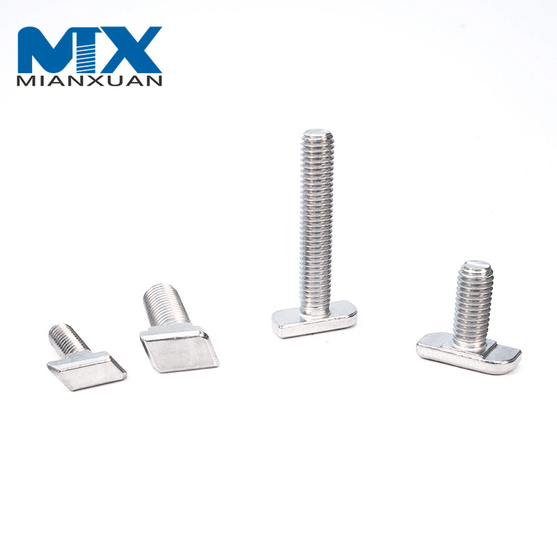 Болт с молотковой головкой из нержавеющей стали A2-70, квадратный Т-образный болт