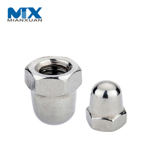 DIN1587 Шестигранные куполообразные колпачковые гайки из нержавеющей стали 304 Шестигранная гайка-желудь