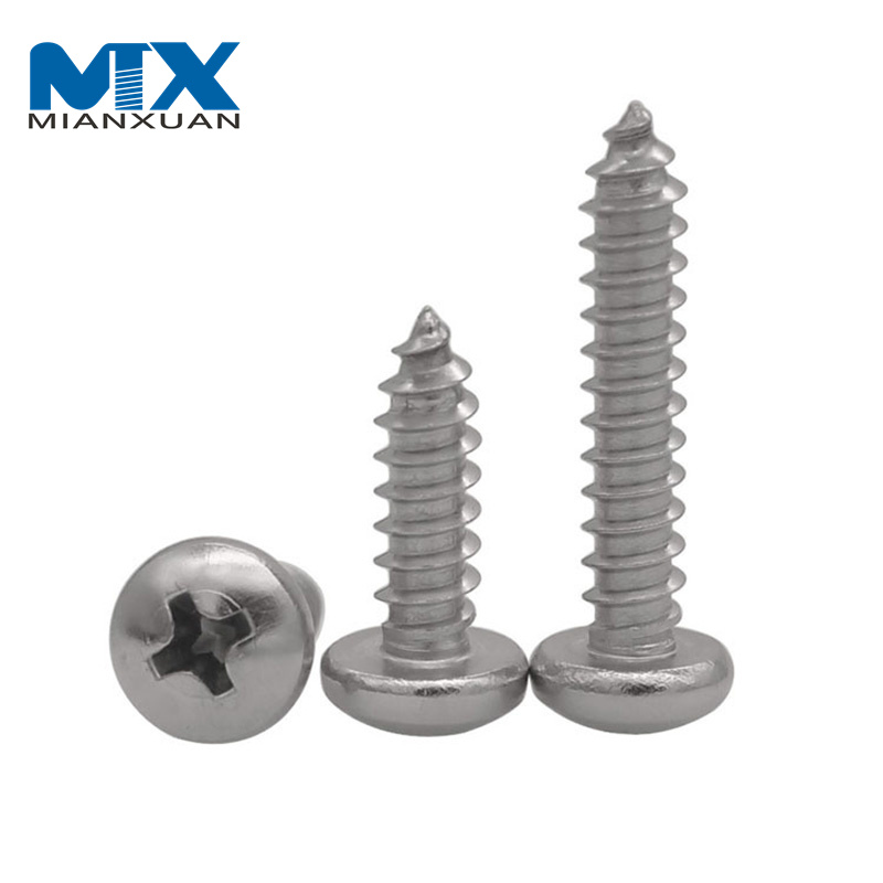 DIN7981 Саморезы из нержавеющей стали с крестообразным углублением и цилиндрической головкой