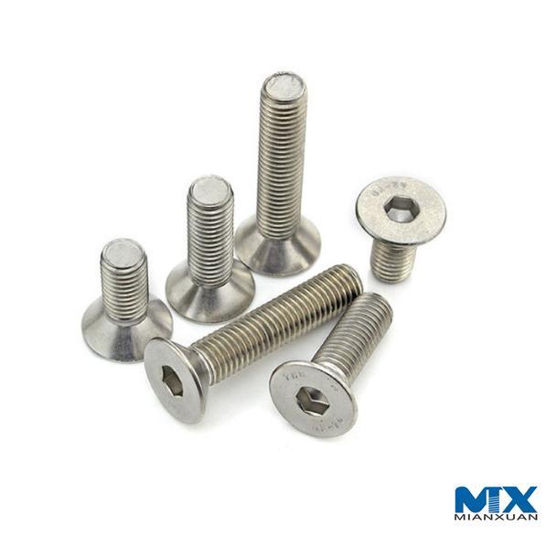 Винты с потайной головкой и шестигранной головкой с пониженной нагрузочной способностью