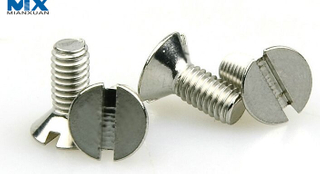 Винты с потайной головкой и шлицем