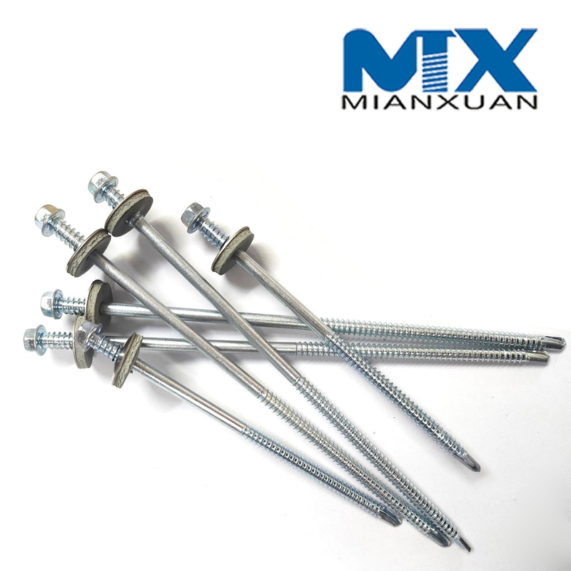 Биметаллические саморезы с шестигранной головкой HD (SS304+CS), закаленные, EPDM Wasger