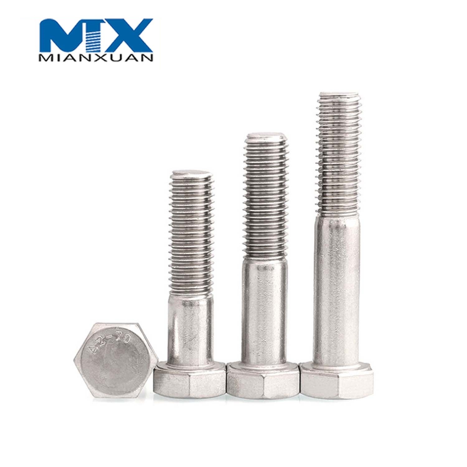 Болт с шестигранной головкой DIN931, стандартный производитель из углеродистой стали, черный цинк, простой