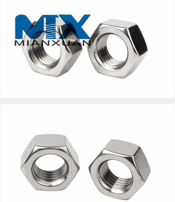 Нержавеющая сталь A2 A4 SS304 SS316 Шестигранная гайка