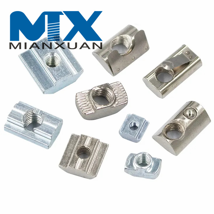 Алюминиевый профиль из нержавеющей стали, ударная гайка 1/4-20 T