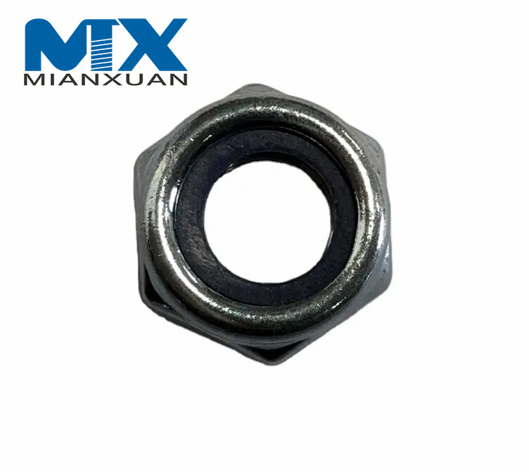 DIN985 Шестигранные нейлоновые вставные гайки Нейлоновые самоконтрящиеся гайки