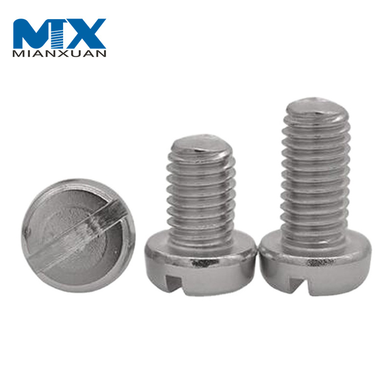 Винты DIN84 с цилиндрической головкой из нержавеющей стали. Латунные винты с цилиндрической головкой и прорезями.