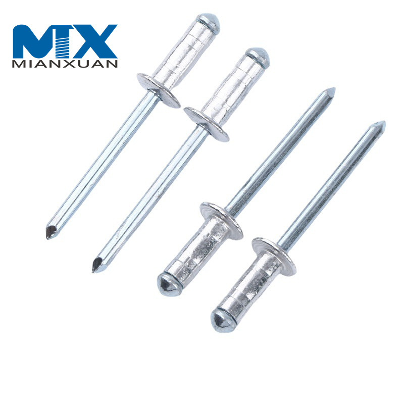 Цветная алюминиевая заклепка открытого типа с плоской головкой DIN7337