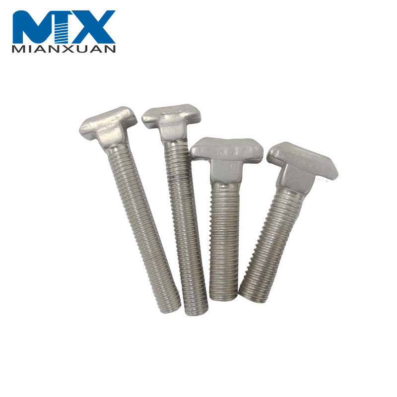 DIN186 Болт M8 с буртиком и плоской головкой, Т-образный болт, нержавеющая сталь 316 DIN186