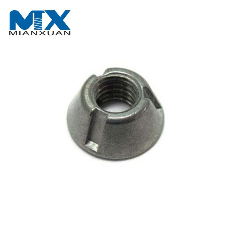 Нержавеющая круглая гайка с прорезями и торцевой поверхностью с прорезью