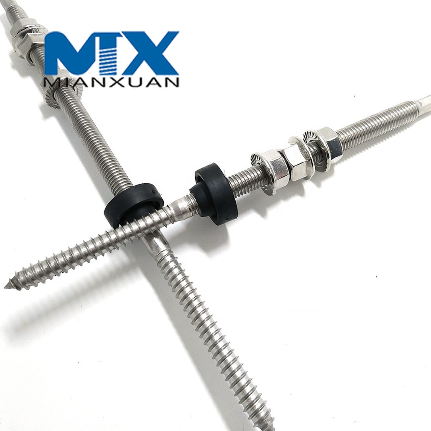 Болт-подвеска с резьбой Винт-подвеска из нержавеющей стали A2-70 A4-80, двойной