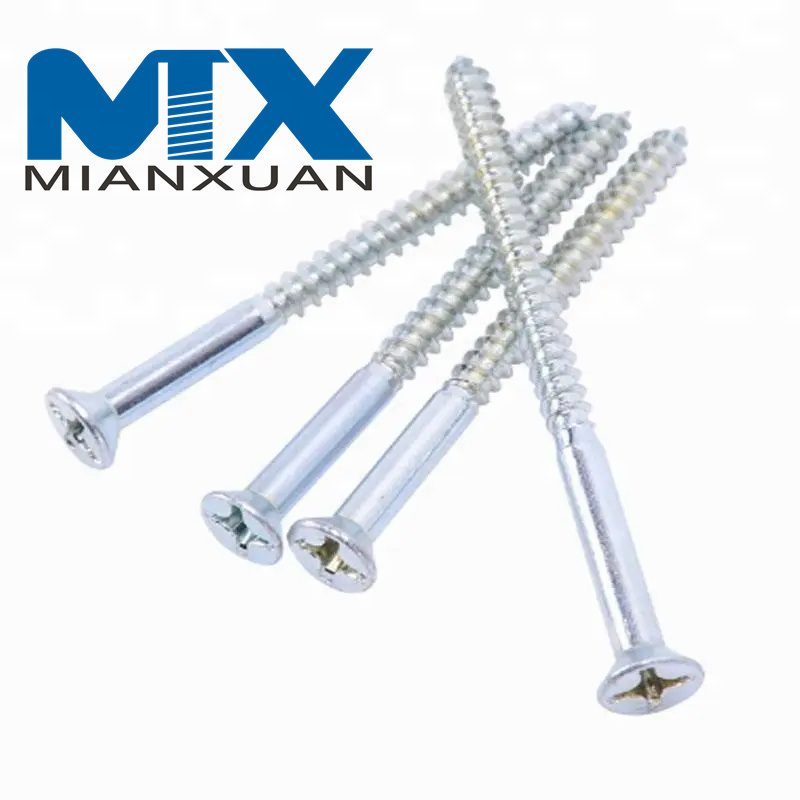 Шуруп по дереву с плоской головкой Phillips из нержавеющей стали