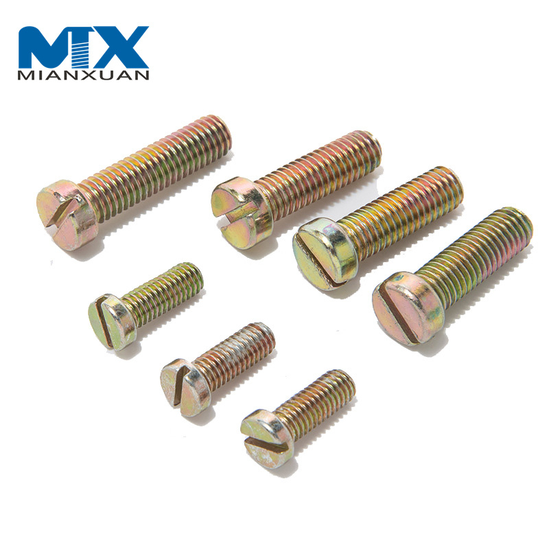 Винты DIN84 с цилиндрической головкой из нержавеющей стали. Латунные винты с цилиндрической головкой и прорезями.