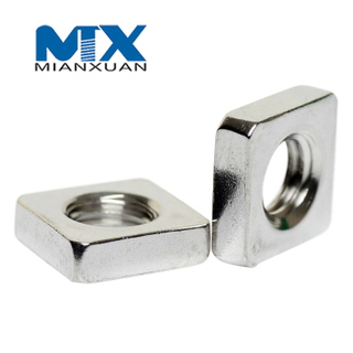 Углеродистая сталь 4,8 8,8 10,9 12,9 Квадратная гайка из мягкой стали DIN 562 557 Квадратная гайка DIN557 DIN562 M12 M14 M16 M20 Цинк Черный, обычная оцинковка