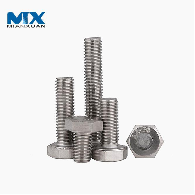 Поставщик фабрики крепежа Китай DIN 933 из углеродистой стали с шестигранной гайкой