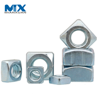 DIN557 Прямая продажа с фабрики DIN557 Квадратные гайки из углеродистой стали Znic Plain M12 с быстрой доставкой