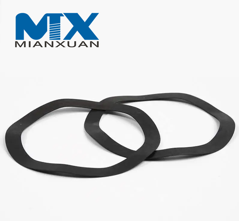 Волновая шайба из пружинной стали с черным окислением