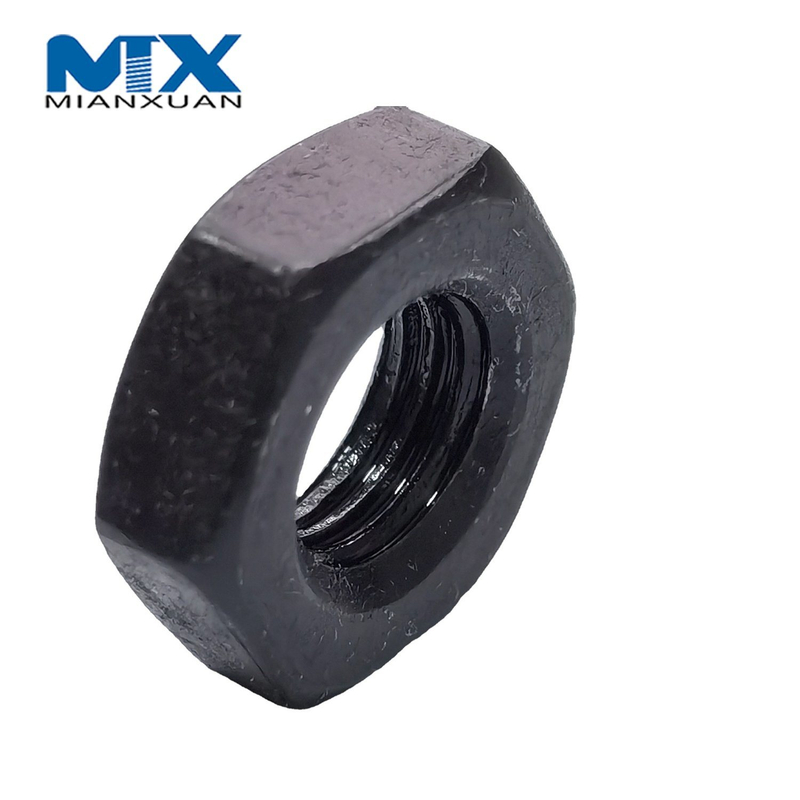 Шестигранная гайка ISO4032, стандартный производитель углеродистой стали, черный цинк