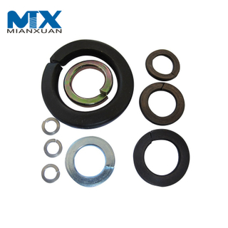 Пружинная стопорная шайба из углеродистой стали класса 4,8 и 8,8 с черным оксидом DIN127b