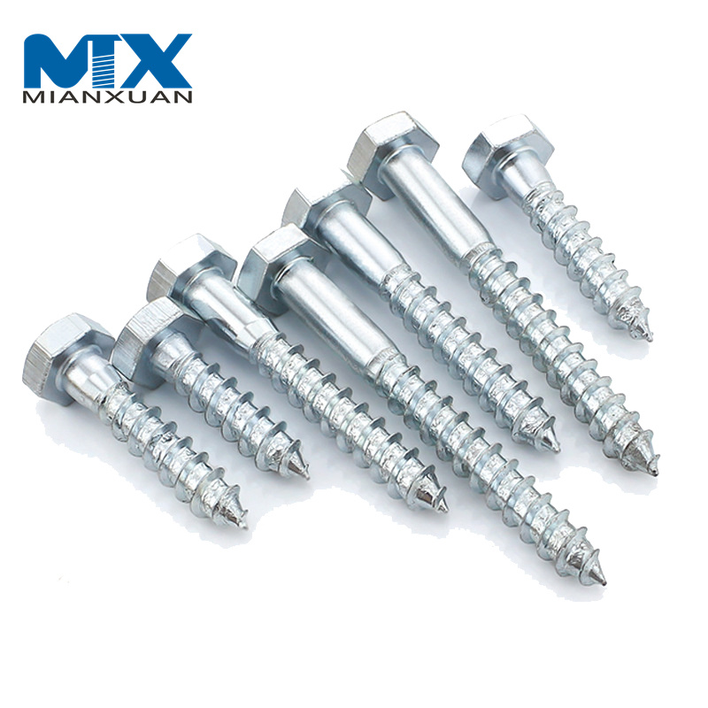 Винт с шестигранной головкой DIN571 Мебельный винт Винты с шестигранной головкой и полурезьбой