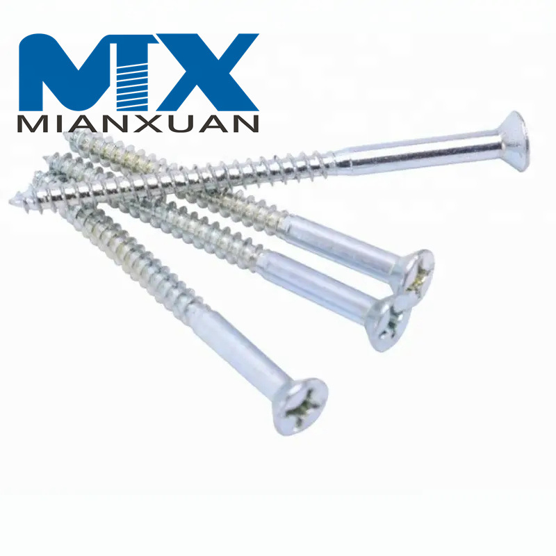 Шуруп по дереву с плоской головкой Phillips из нержавеющей стали