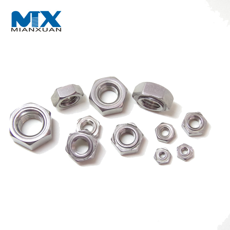 Лидер продаж M3 M4 M6 M8 M10 из углеродистой стали, шестигранная гайка для точечной сварки, DIN928, шпилька из углеродистой стали, приварные гайки