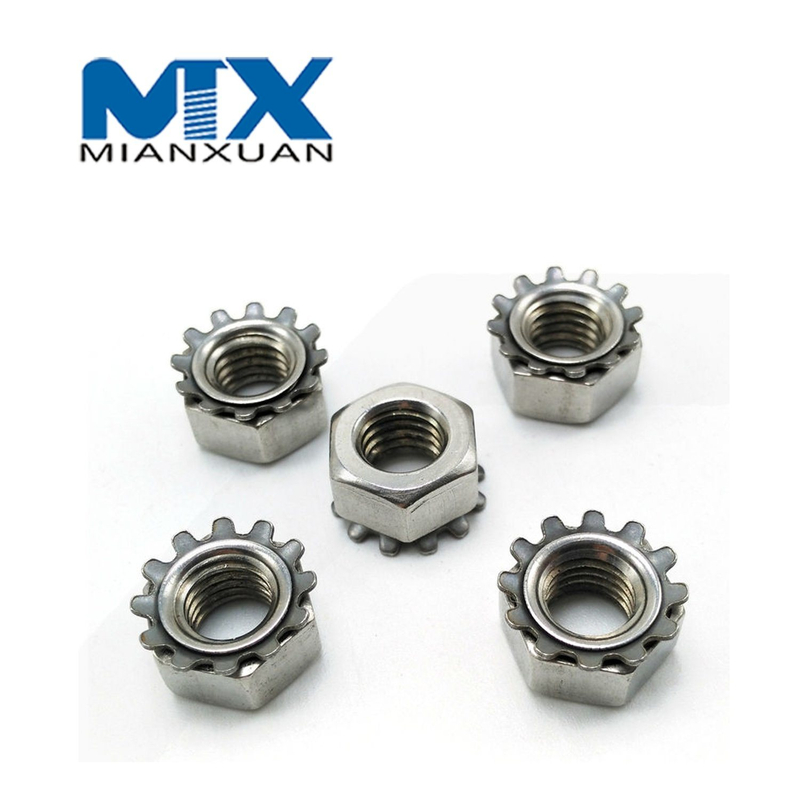 Контргайка К-образная гайка с шестигранной головкой, стандартный производитель из нержавеющей стали A2 A4 18-8