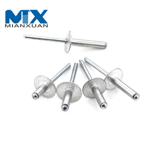 Цветная алюминиевая заклепка открытого типа с плоской головкой DIN7337