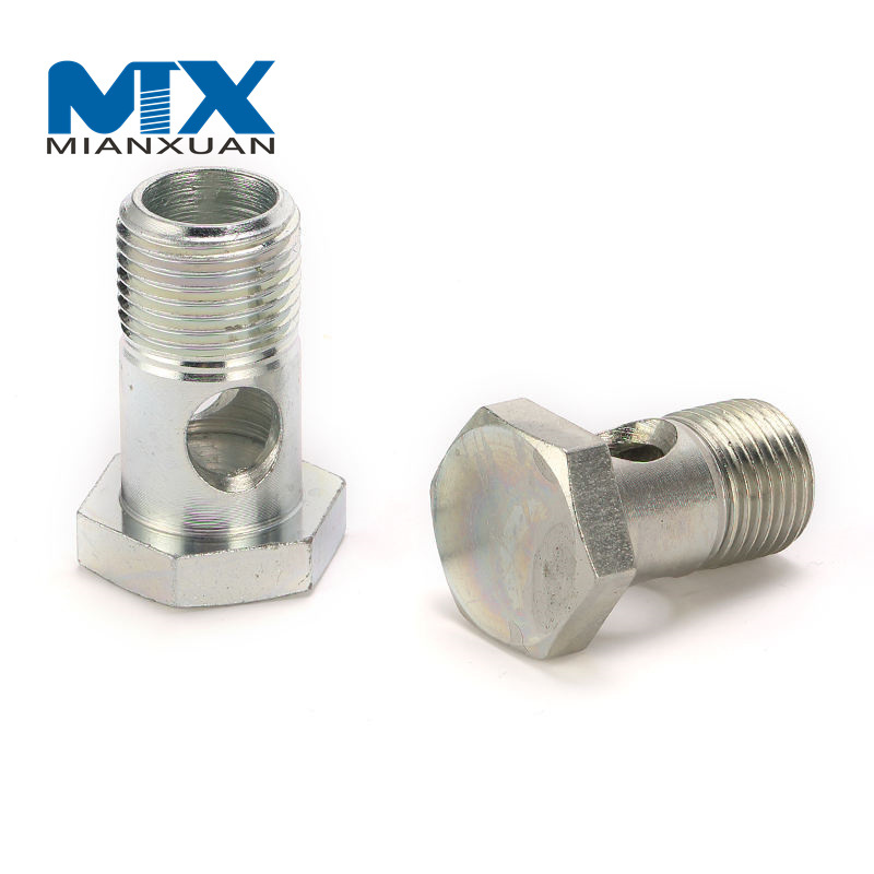 M18*1,5 DIN7643 Штуцер банджо из углеродистой стали с двумя отверстиями и болтом банджо