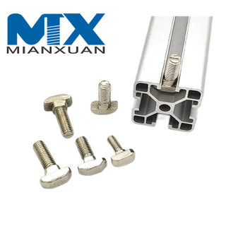 Болты с квадратной шейкой и Т-образной головкой для алюминиевого профиля