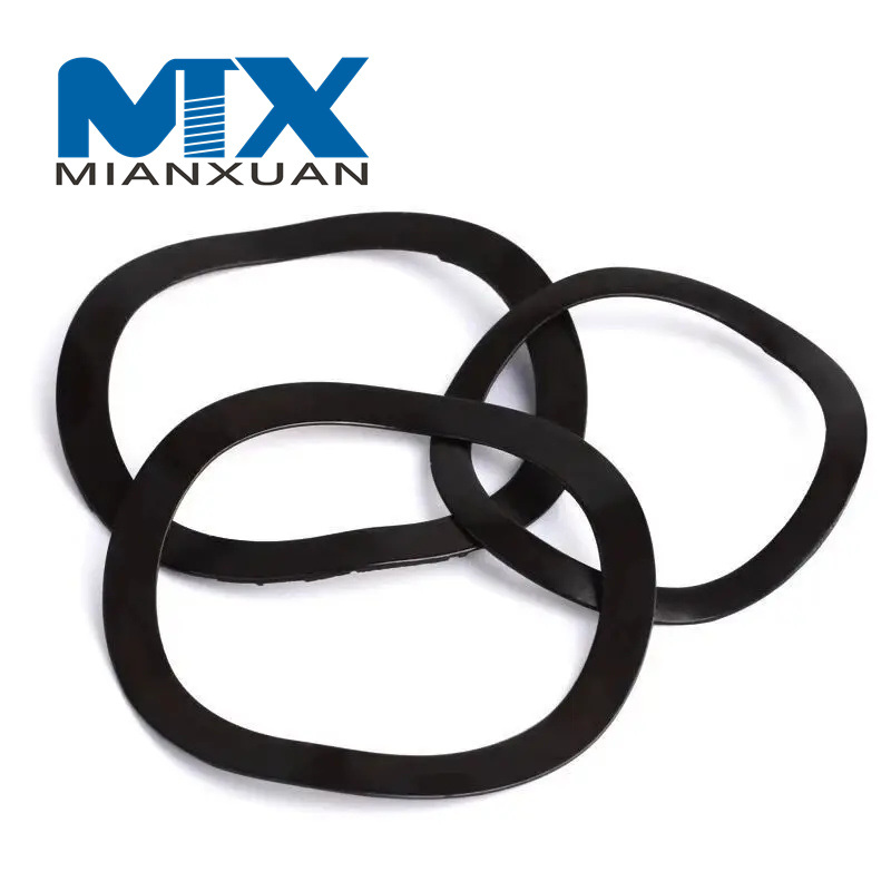 Волновая шайба из пружинной стали с черным окислением