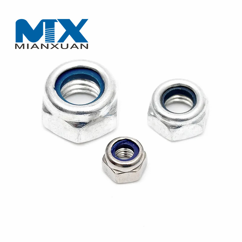 Нейлоновая вставка, шестигранные плавающие стопорные гайки с нейлоновым замком