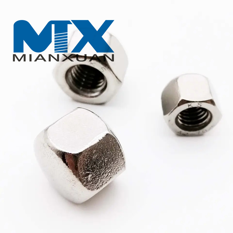 Шестигранная короткая низкая тонкая гайка-заглушка