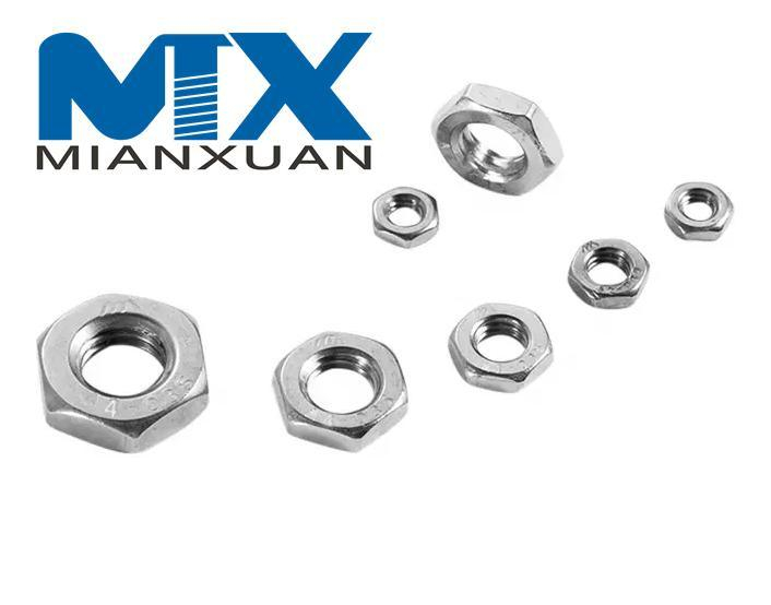 Нержавеющая сталь A2 A4 DIN439 Шестигранная контргайка тонкая