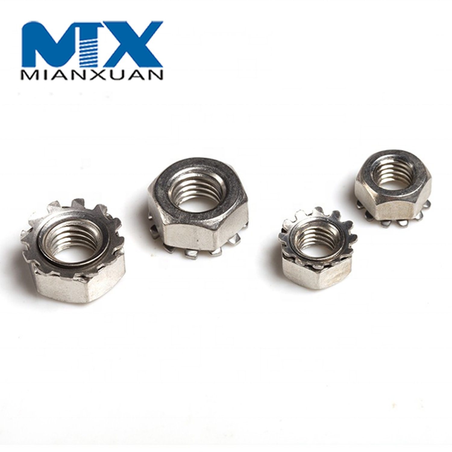 Контргайка К-образная гайка с шестигранной головкой, стандартный производитель из нержавеющей стали A2 A4 18-8